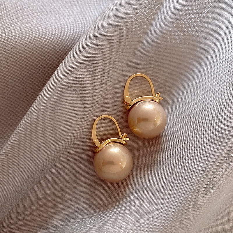 2024 Nouveau Clous d'oreilles en perles pour femmes, Minimalist Tiny Huggies Hoops, Eardrop de couleur or